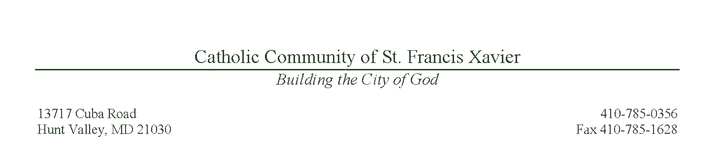 Catholic Community of St. Francis Xavier logo
